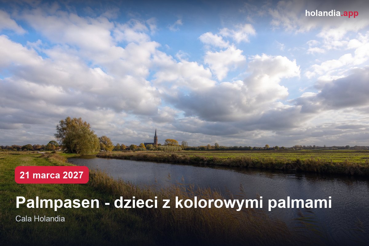 Palmpasen - dzieci z kolorowymi palmami