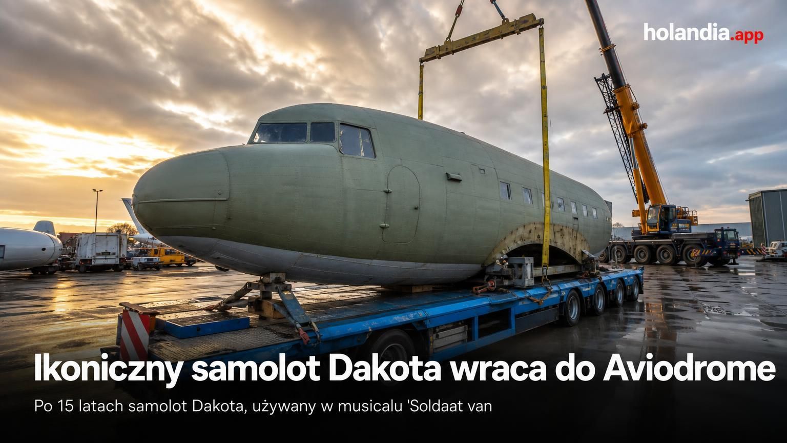 Ikoniczny samolot Dakota wraca do Aviodrome