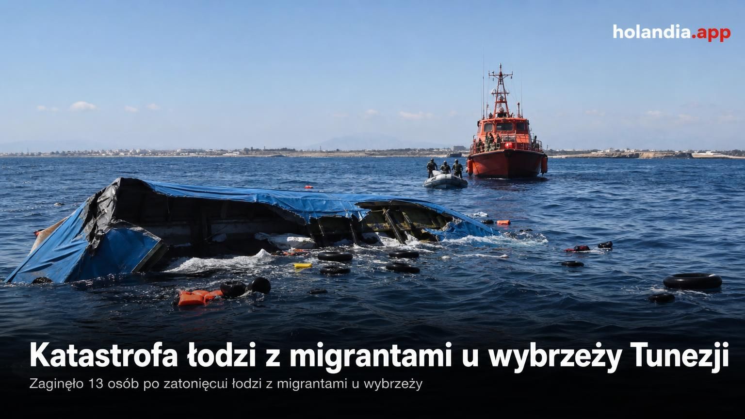 Katastrofa łodzi z migrantami u wybrzeży Tunezji