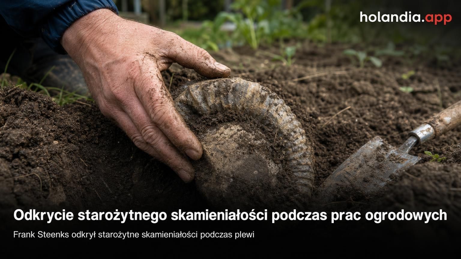Odkrycie starożytnego skamieniałości podczas prac ogrodowych