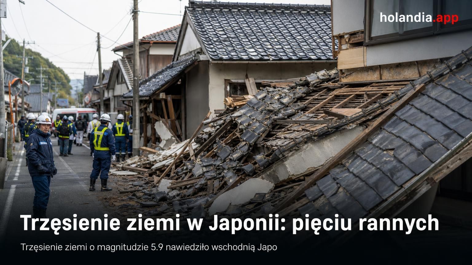 Trzęsienie ziemi w Japonii: pięciu rannych