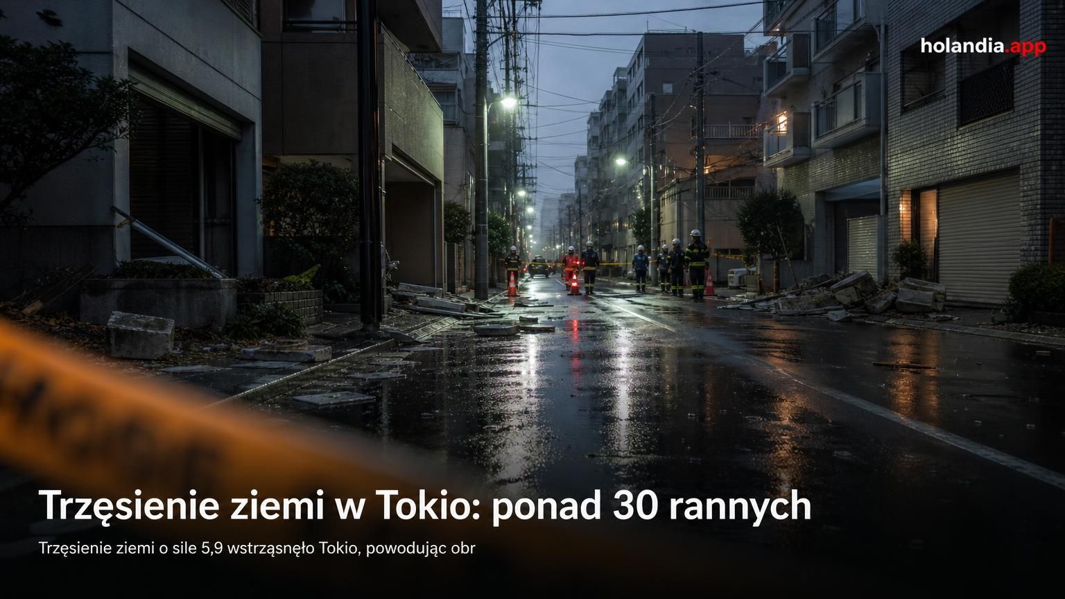 Trzęsienie ziemi w Tokio: ponad 30 rannych