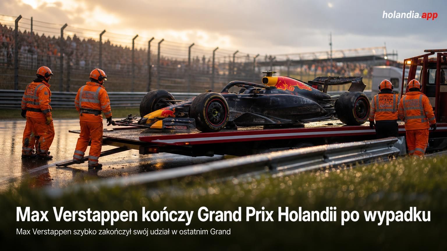 Max Verstappen kończy Grand Prix Holandii po wypadku