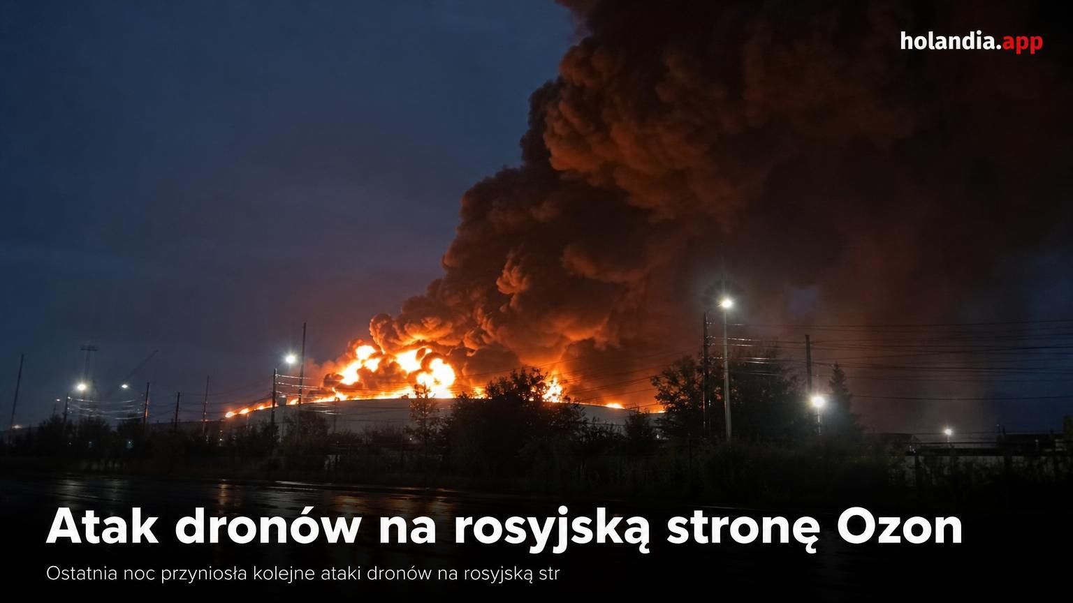 Atak dronów na rosyjską stronę Ozon