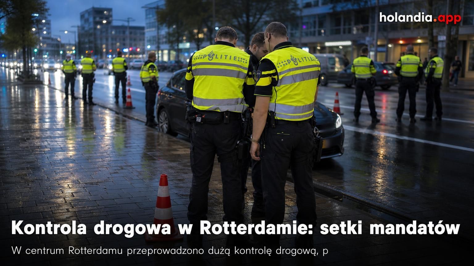 Kontrola drogowa w Rotterdamie: setki mandatów