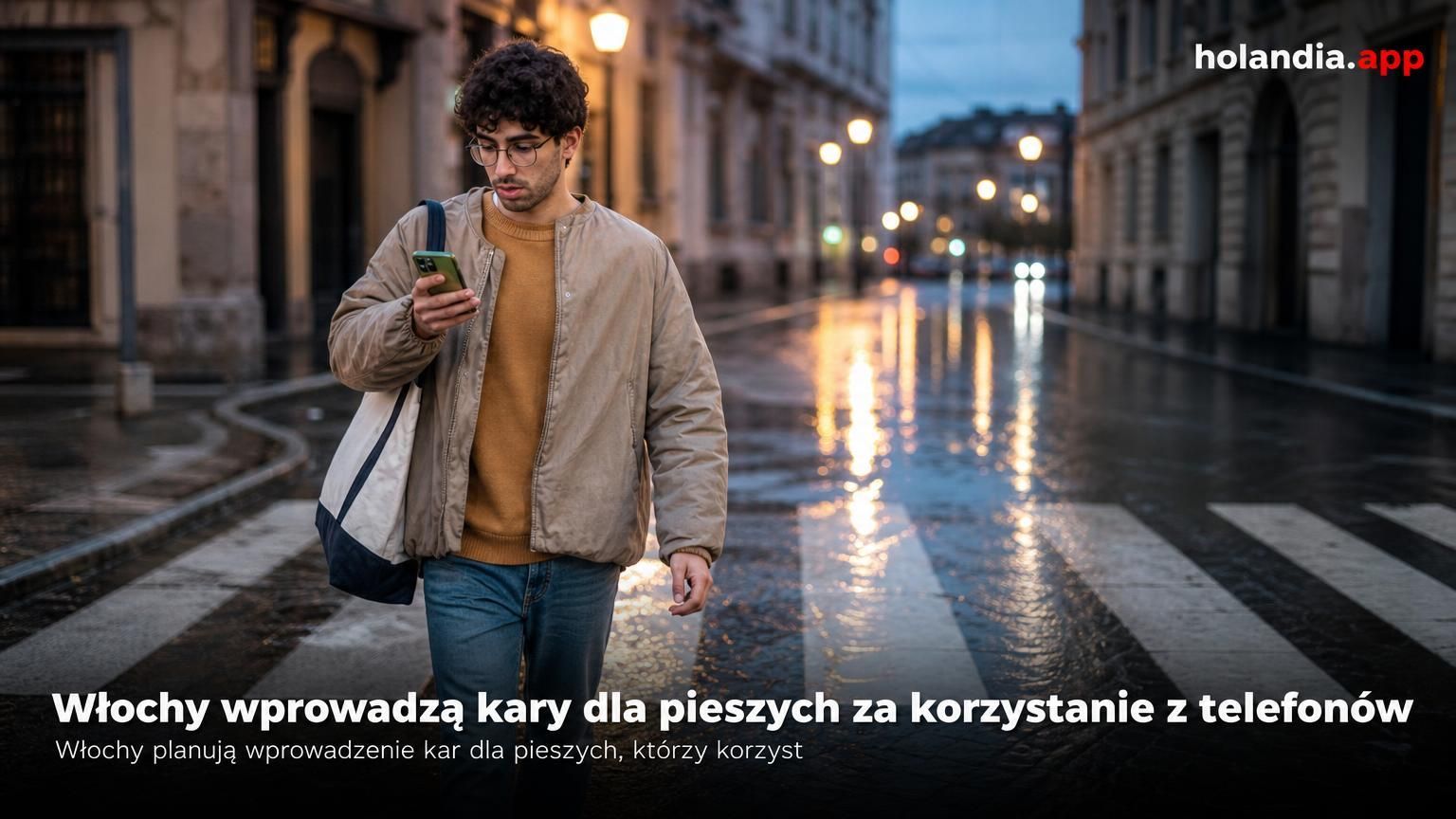 Włochy wprowadzą kary dla pieszych za korzystanie z telefonów