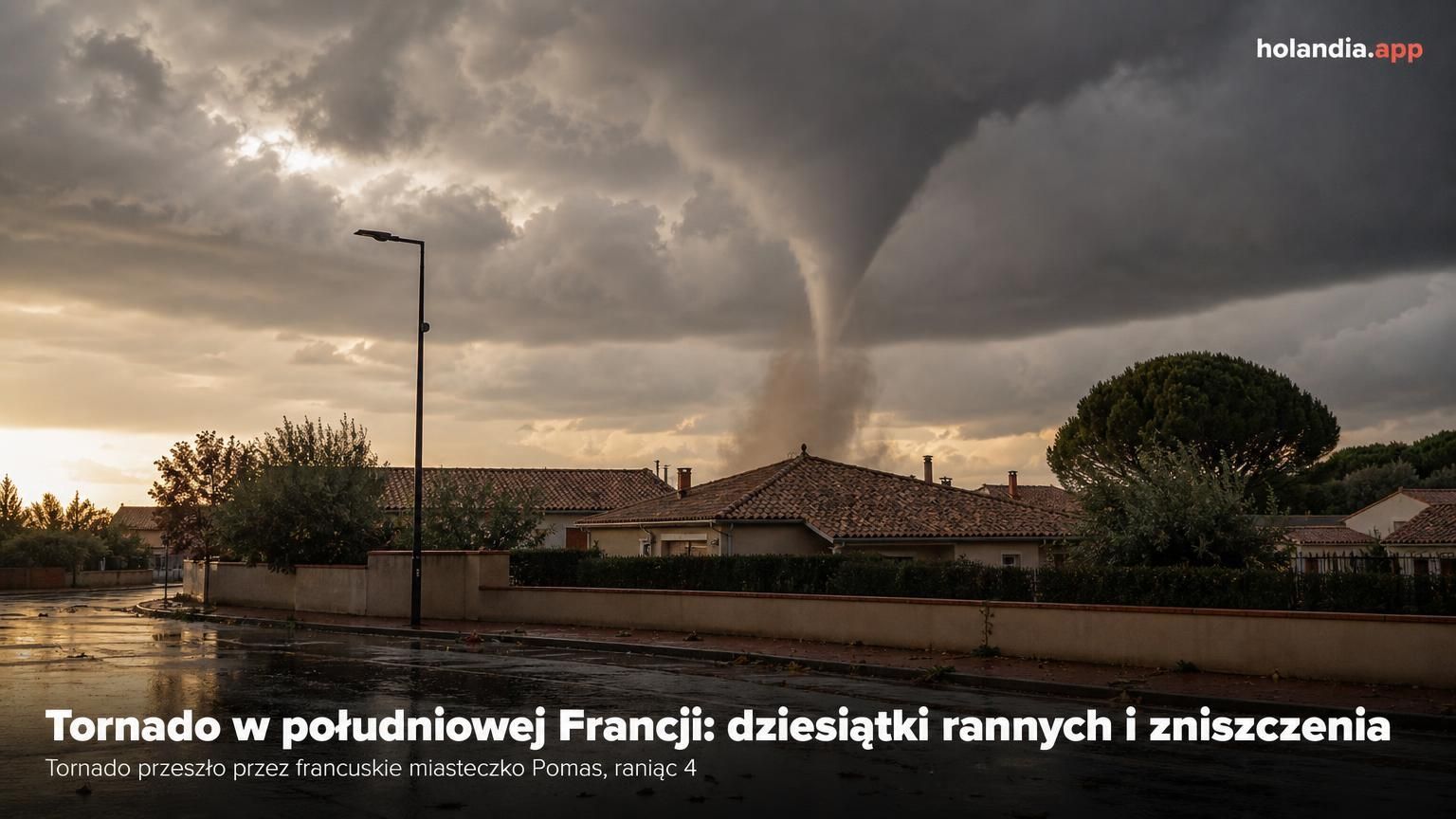 Tornado w południowej Francji: dziesiątki rannych i zniszczenia