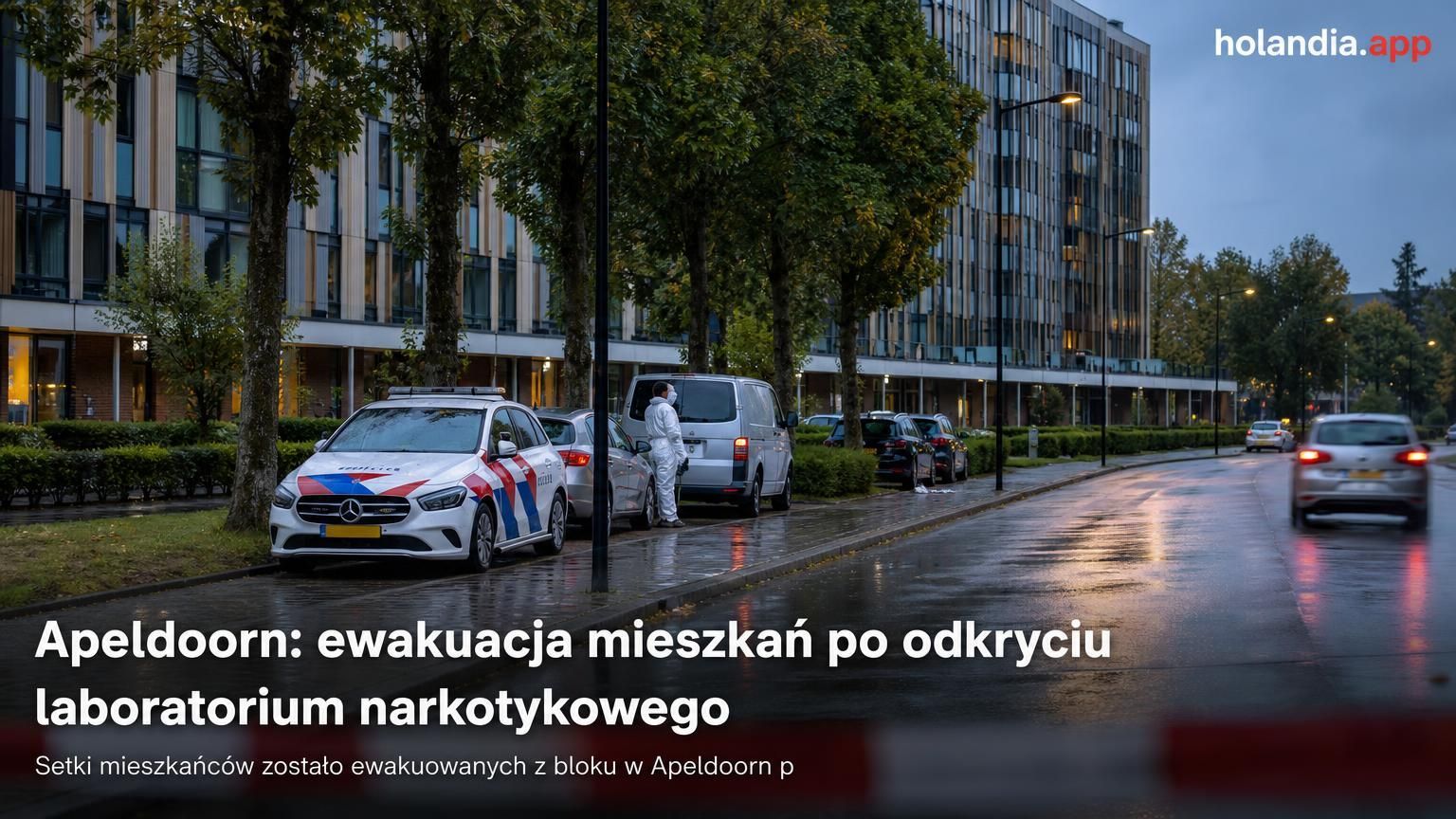 Apeldoorn: ewakuacja mieszkań po odkryciu laboratorium narkotykowego