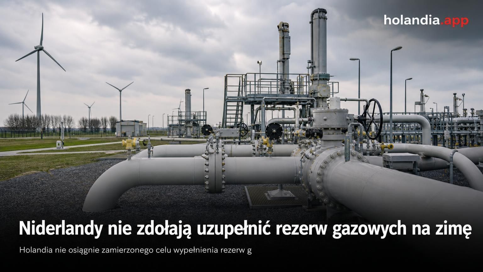 Niderlandy nie zdołają uzupełnić rezerw gazowych na zimę