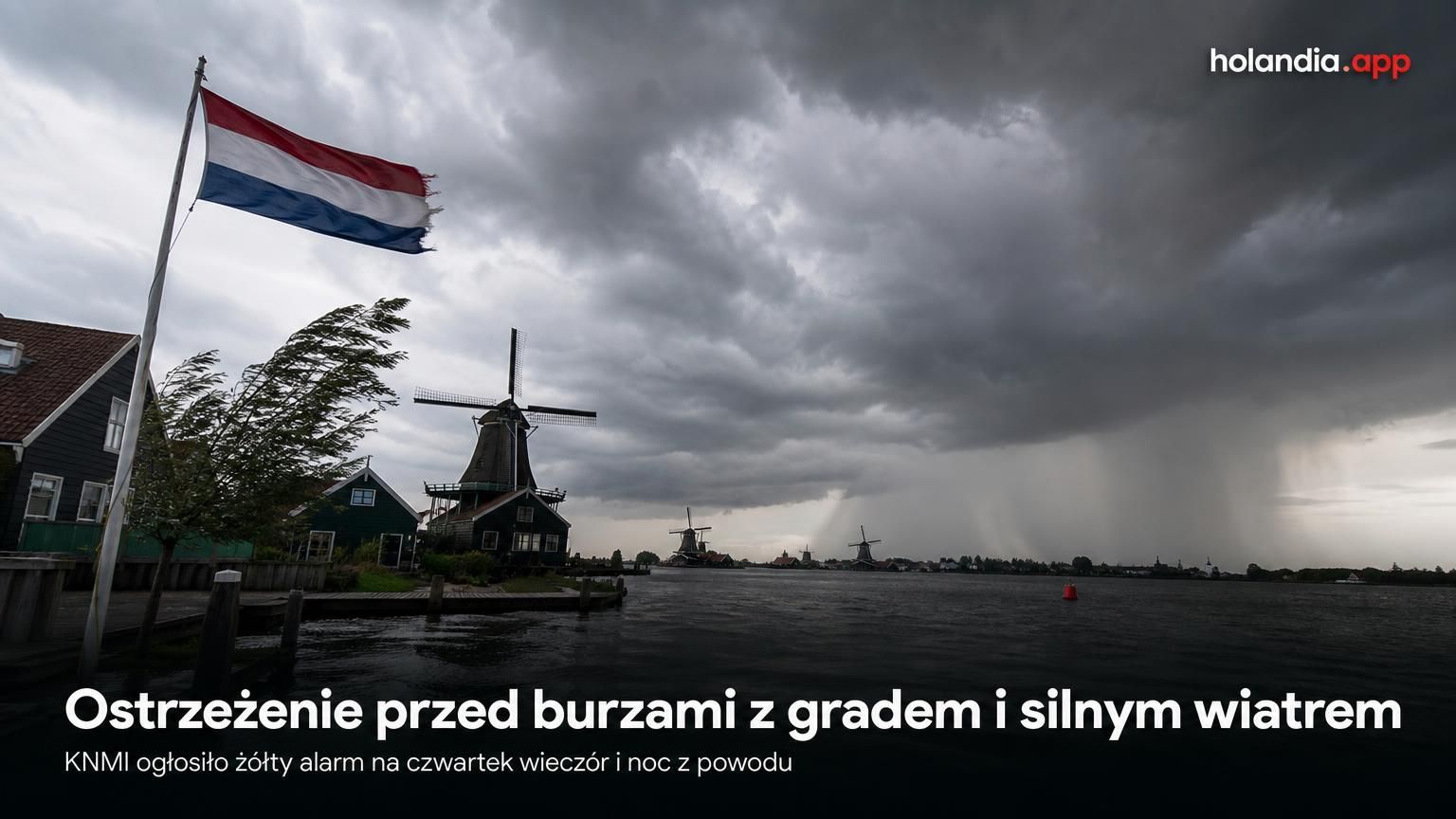 Ostrzeżenie przed burzami z gradem i silnym wiatrem