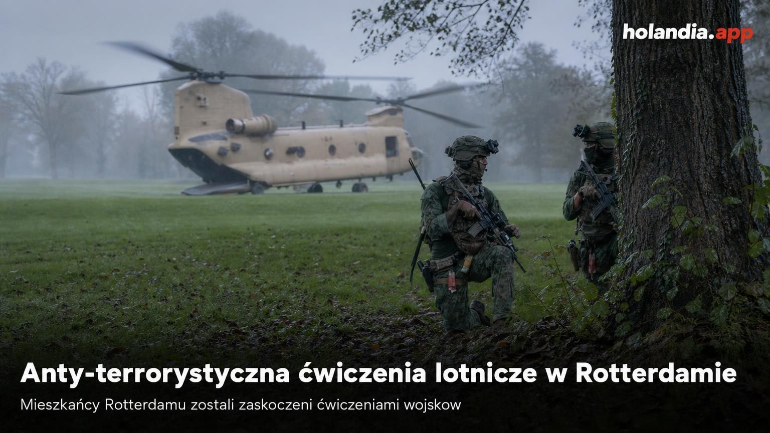 Anty-terrorystyczna ćwiczenia lotnicze w Rotterdamie