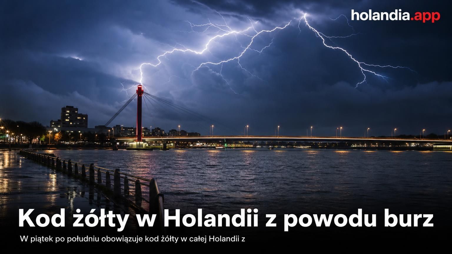 Kod żółty w Holandii z powodu burz