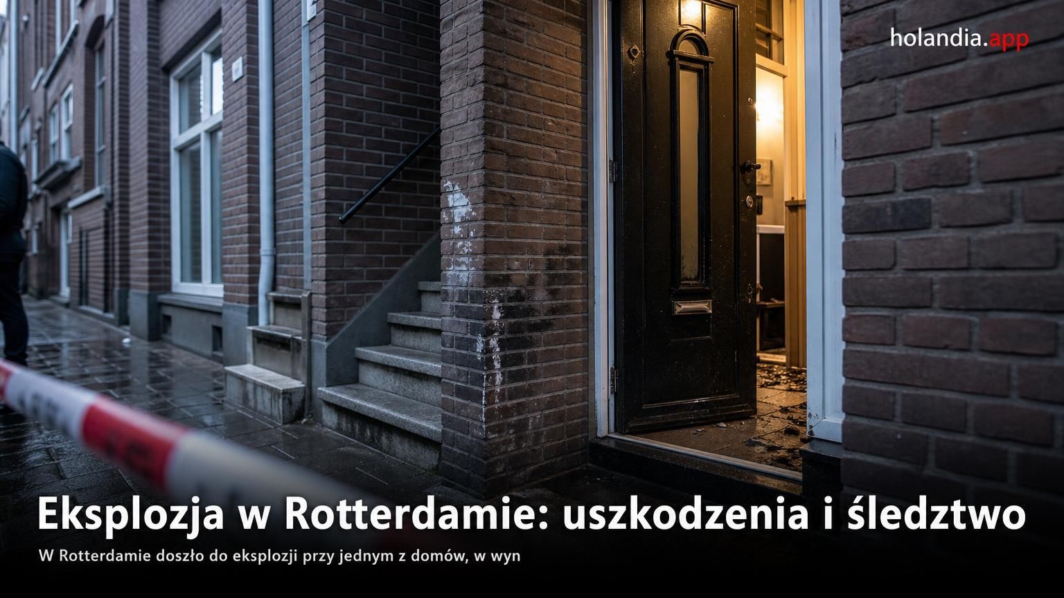 Eksplozja w Rotterdamie: uszkodzenia i śledztwo