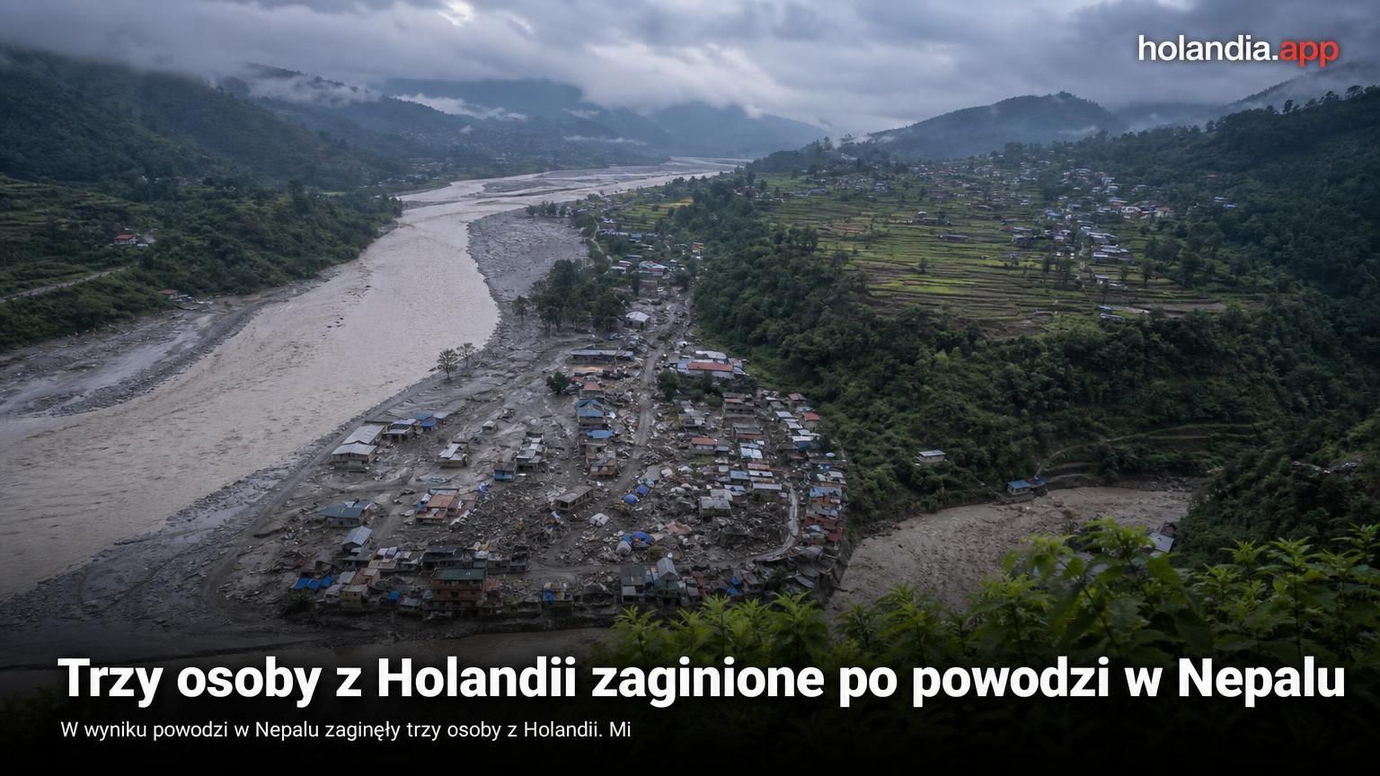 Trzy osoby z Holandii zaginione po powodzi w Nepalu