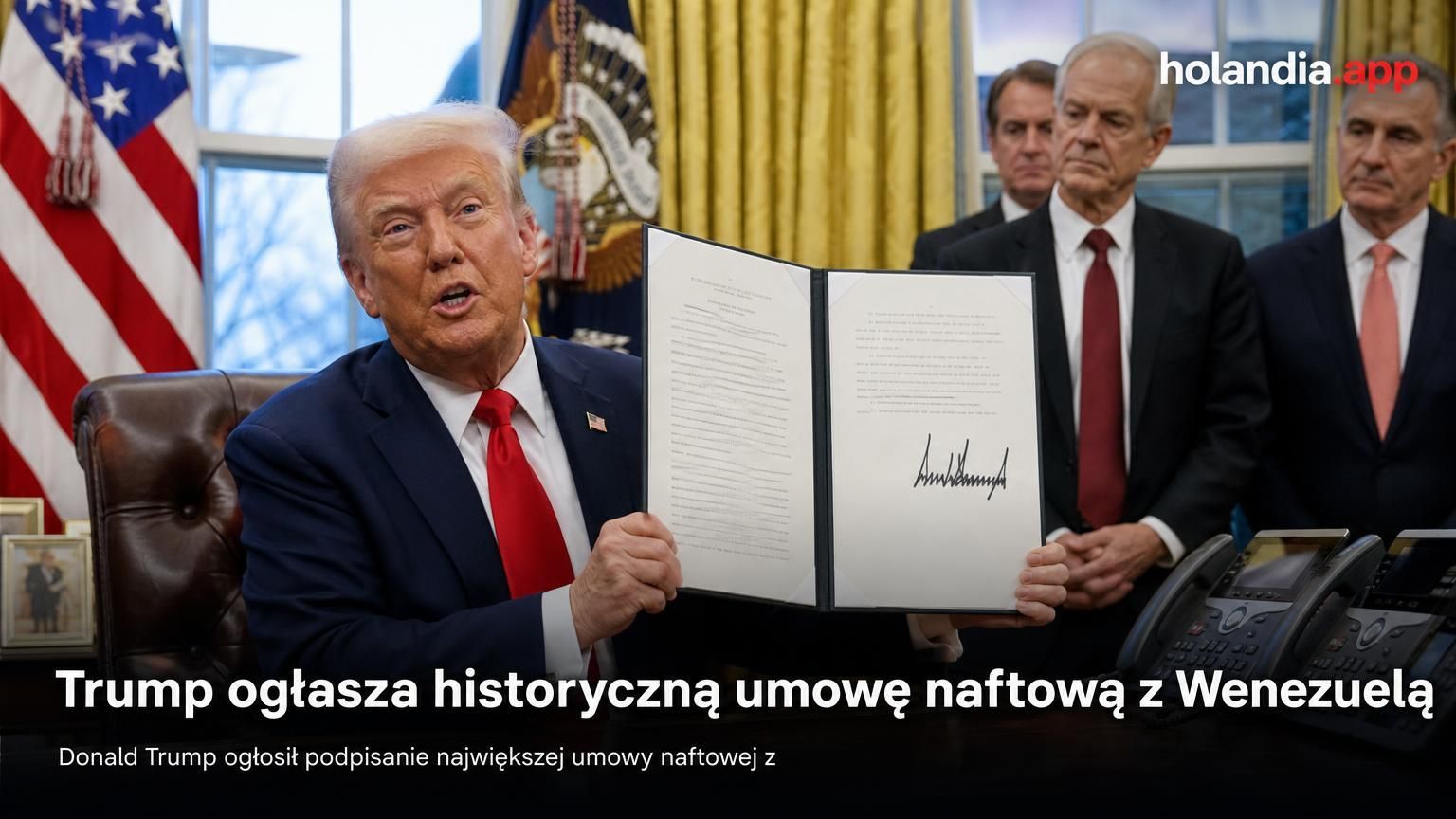 Trump ogłasza historyczną umowę naftową z Wenezuelą
