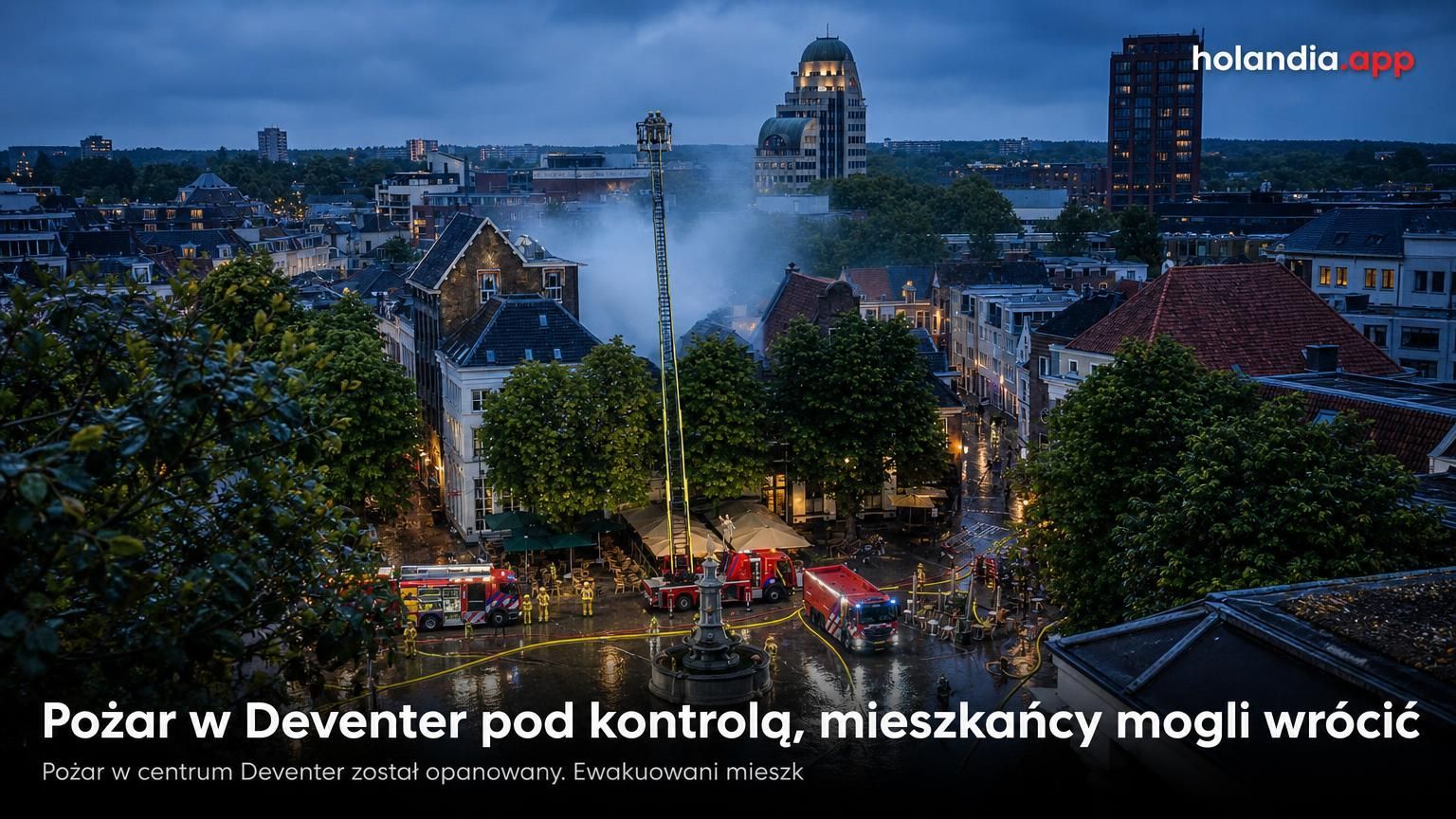 Pożar w Deventer pod kontrolą, mieszkańcy mogli wrócić