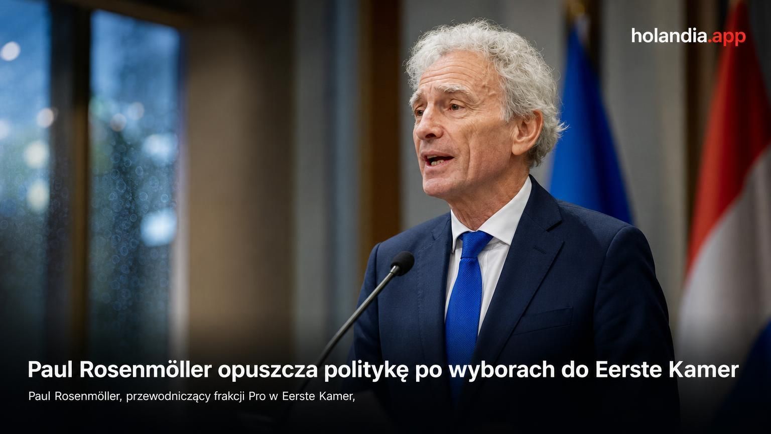 Paul Rosenmöller opuszcza politykę po wyborach do Eerste Kamer