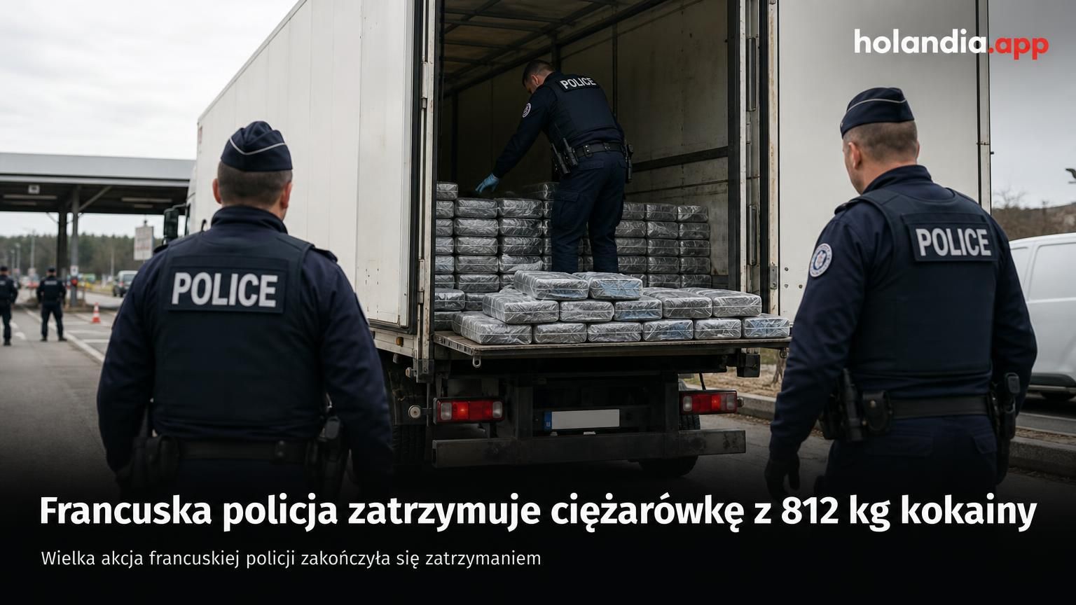 Francuska policja zatrzymuje ciężarówkę z 812 kg kokainy