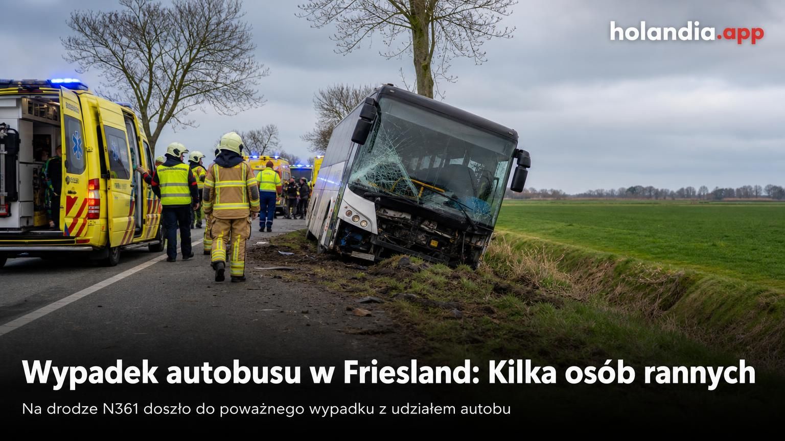 Wypadek autobusu w Friesland: Kilka osób rannych