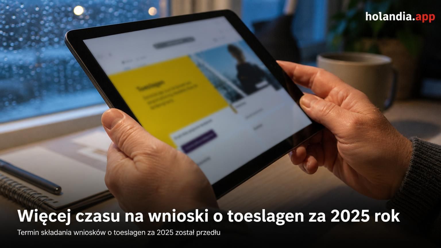 Więcej czasu na wnioski o toeslagen za 2025 rok