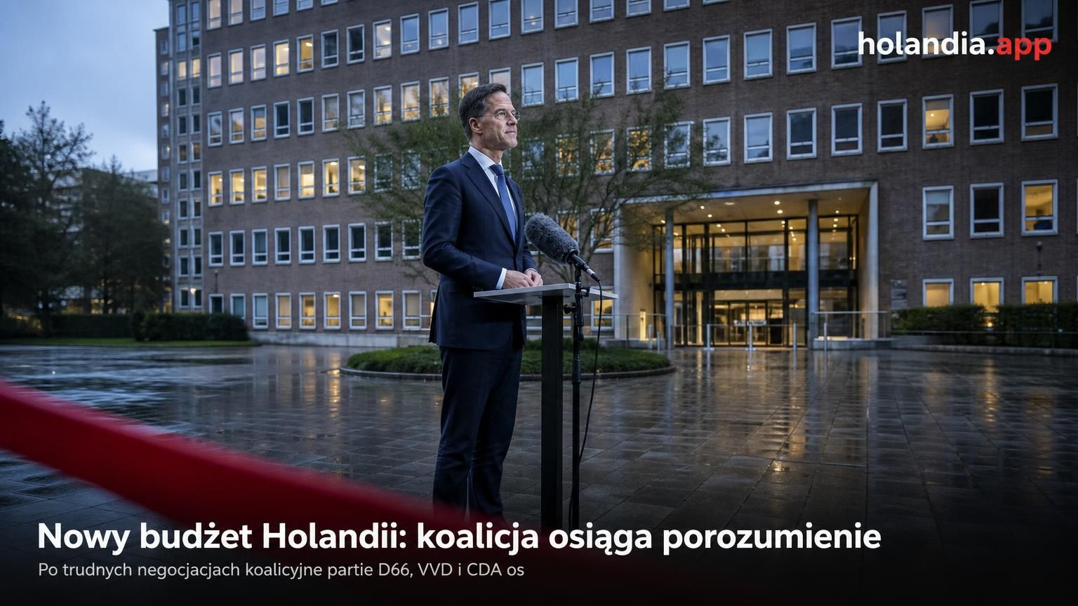 Nowy budżet Holandii: koalicja osiąga porozumienie
