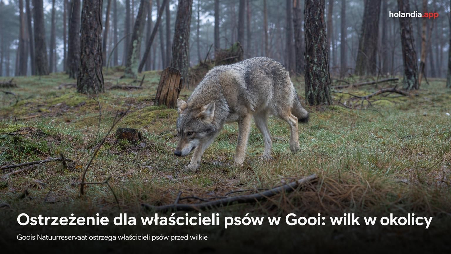 Ostrzeżenie dla właścicieli psów w Gooi: wilk w okolicy