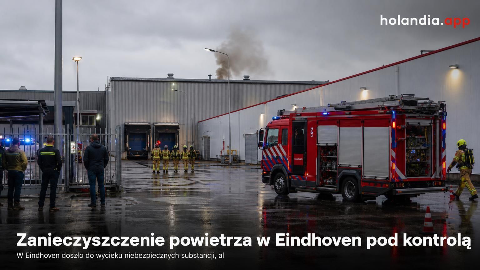 Zagrożenie chemiczne w Eindhoven, specjalna jednostka w akcji