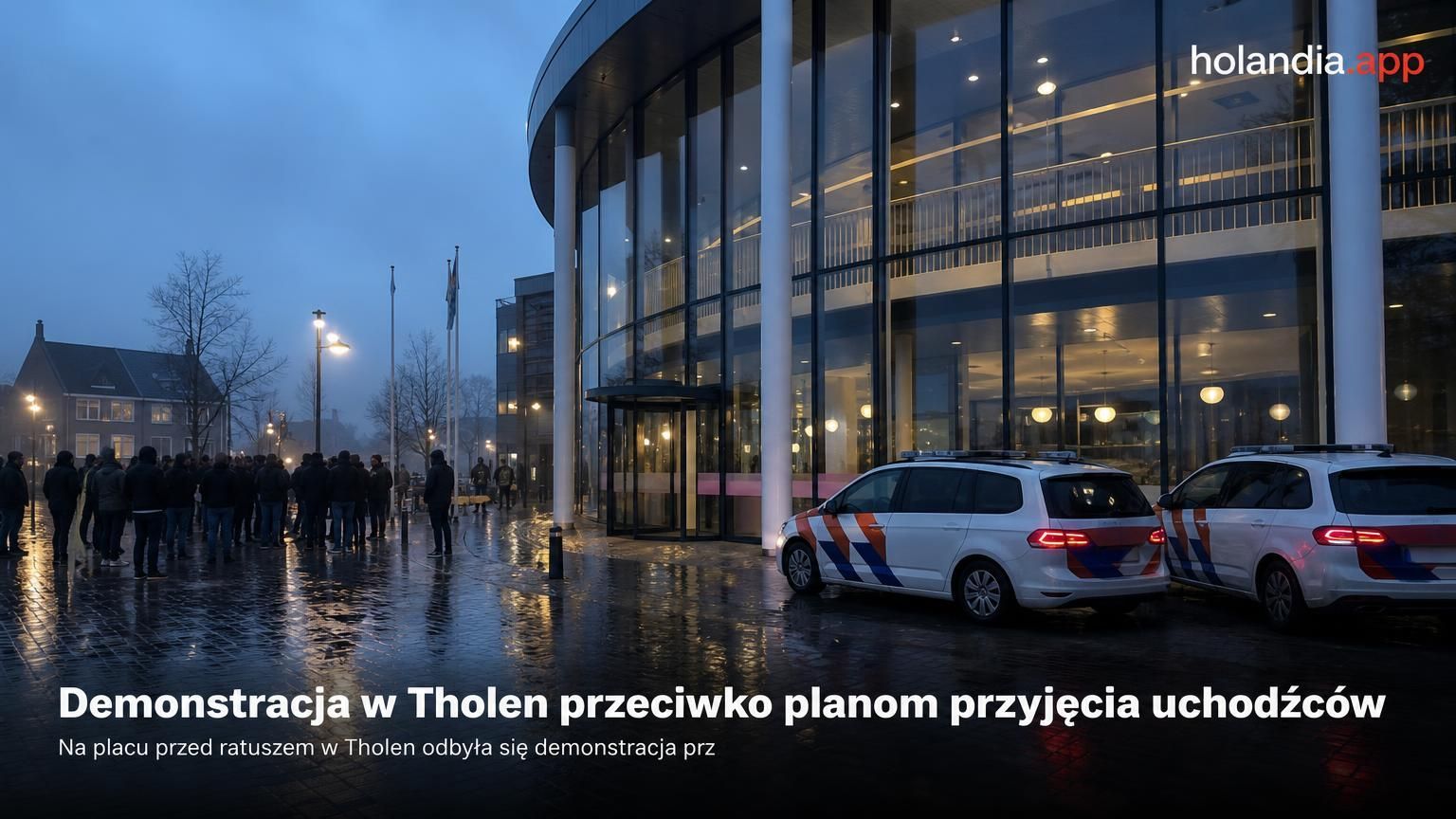 Demonstracja w Tholen przeciwko planom przyjęcia uchodźców