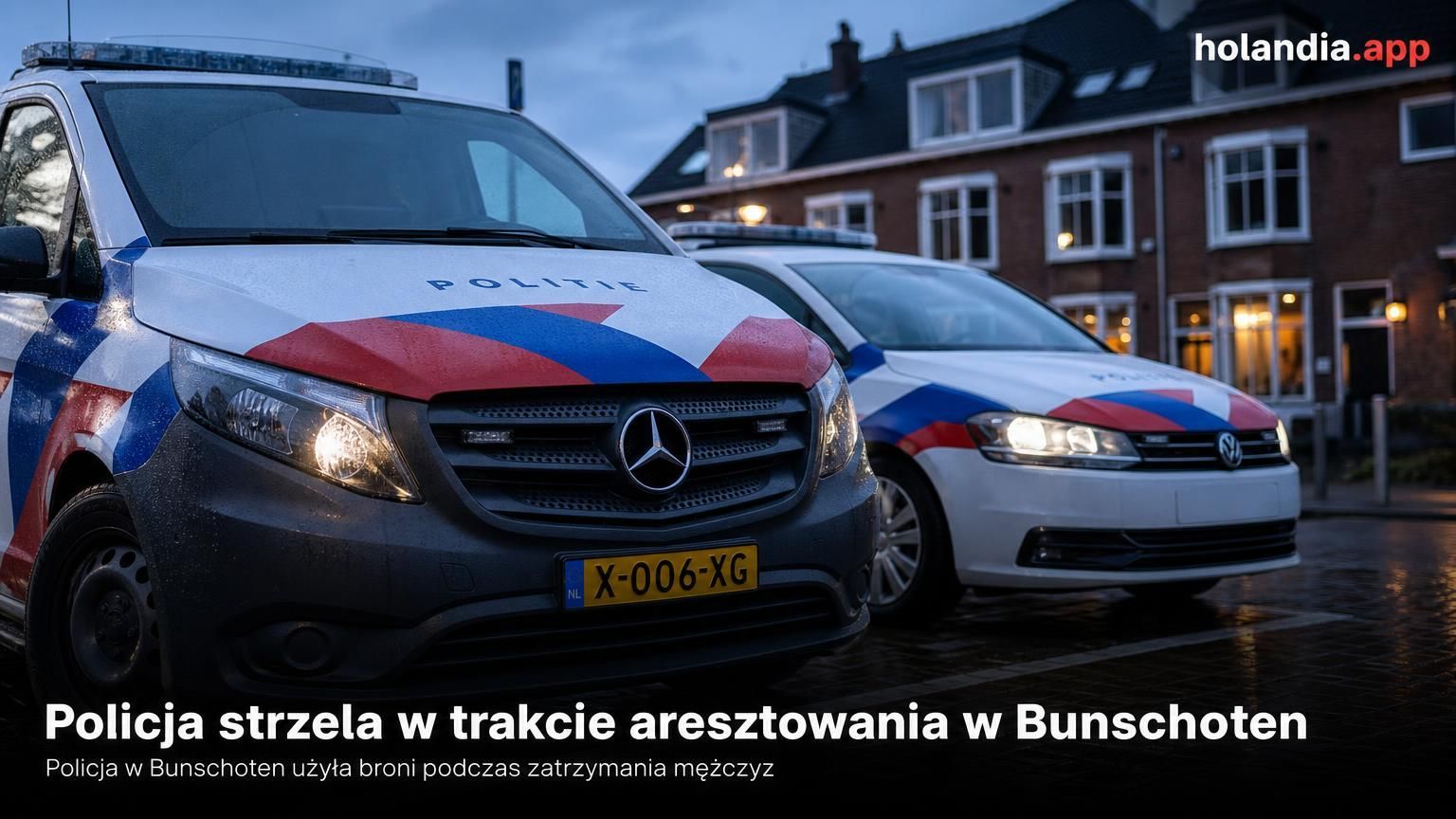 Policja strzela w trakcie aresztowania w Bunschoten