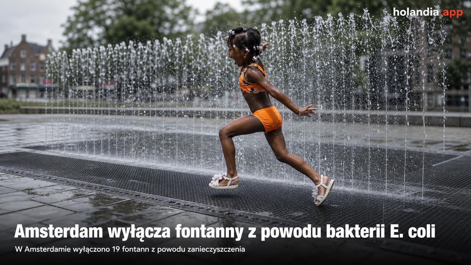 Amsterdam wyłącza fontanny z powodu bakterii E. coli