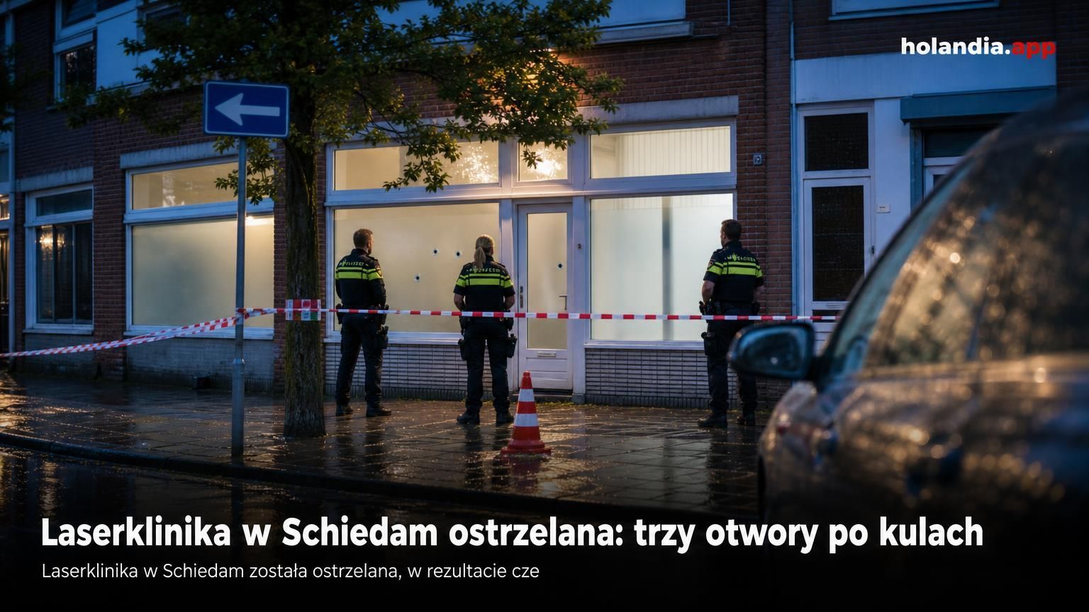 Laserklinika w Schiedam ostrzelana: trzy otwory po kulach