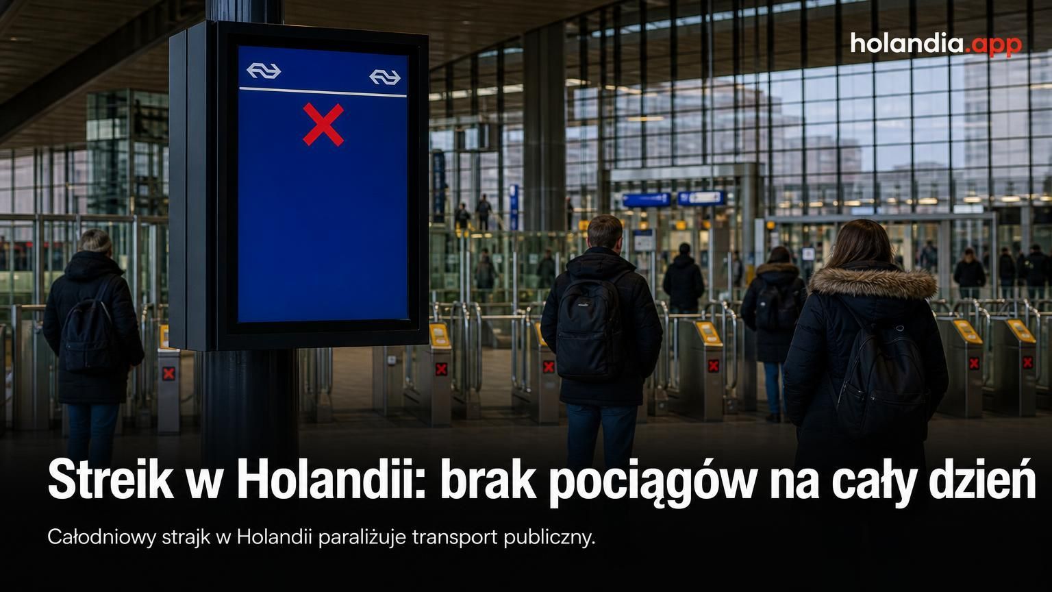 Streik w Holandii: brak pociągów na cały dzień