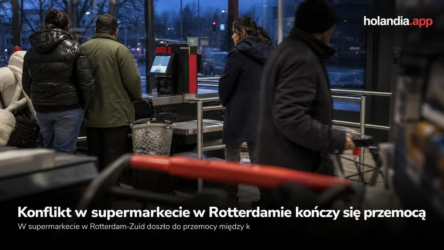 Konflikt w supermarkecie w Rotterdamie kończy się przemocą