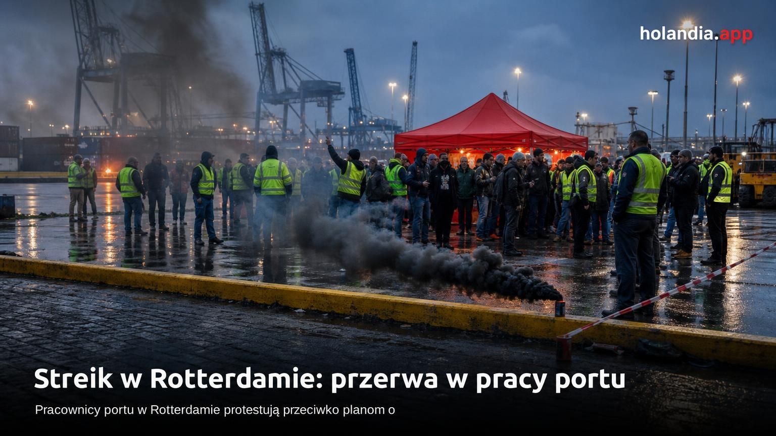 Streik w Rotterdamie: przerwa w pracy portu