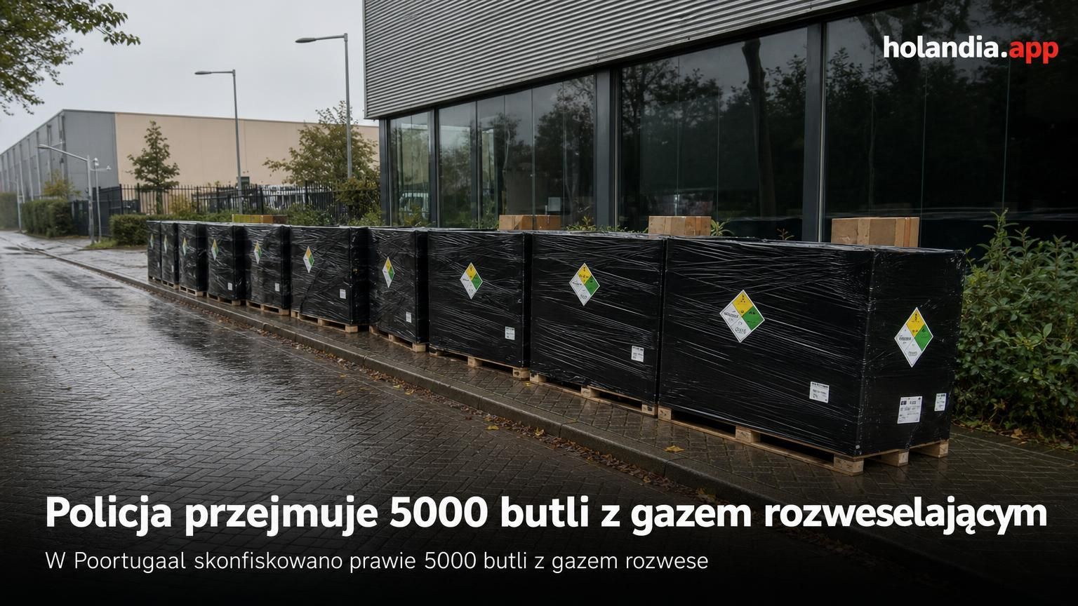 Policja przejmuje 5000 butli z gazem rozweselającym