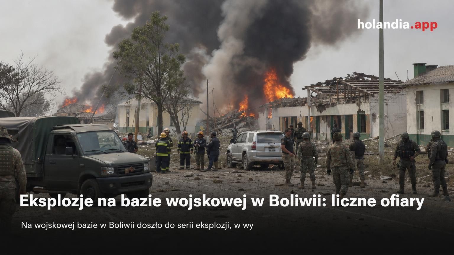 Eksplozje na bazie wojskowej w Boliwii: liczne ofiary