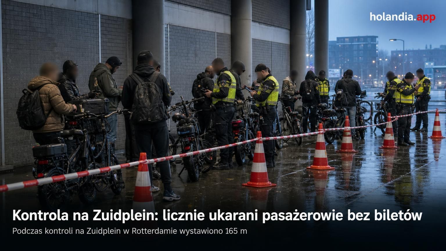 Kontrola na Zuidplein: licznie ukarani pasażerowie bez biletów