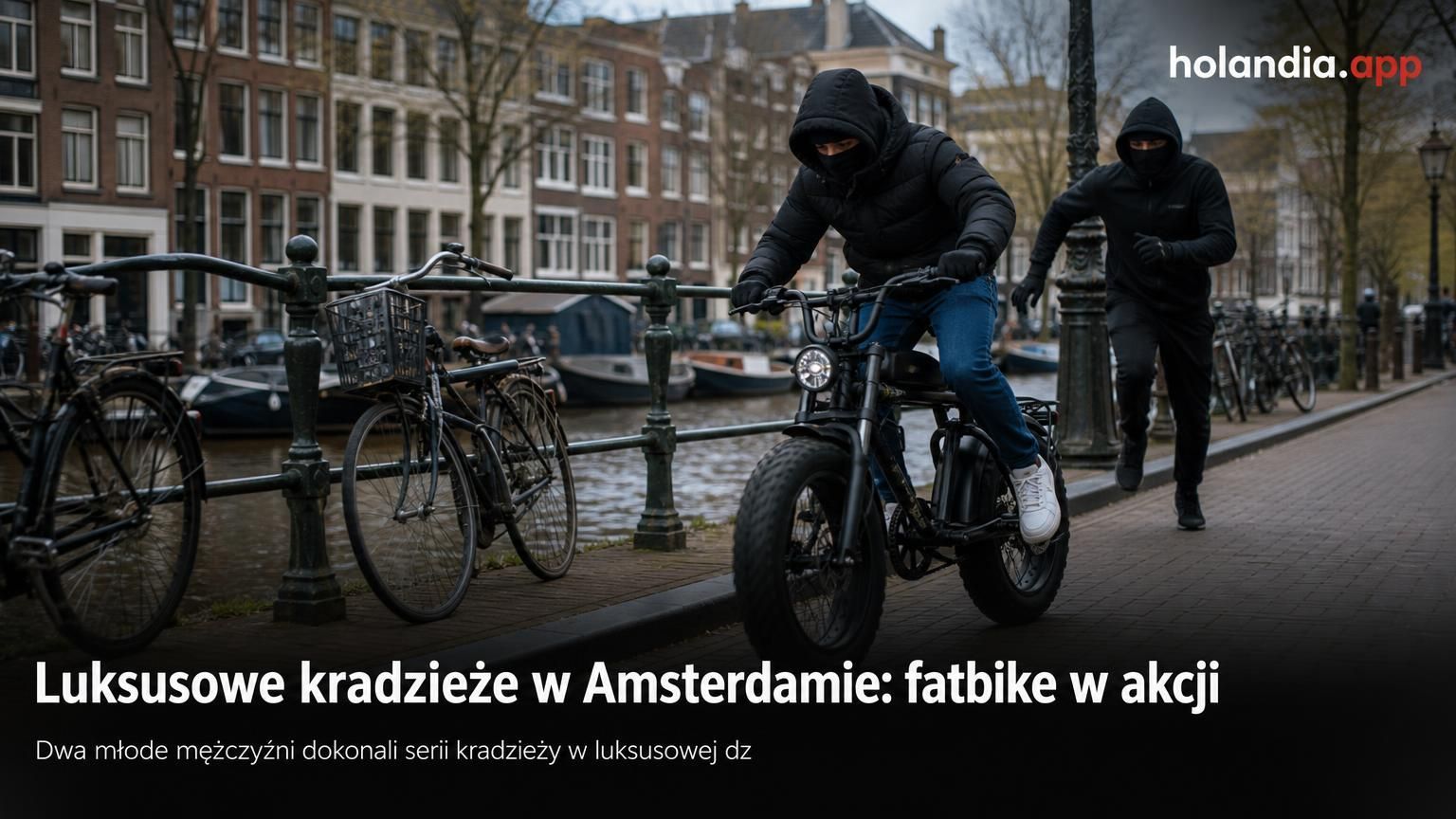 Luksusowe kradzieże w Amsterdamie: fatbike w akcji