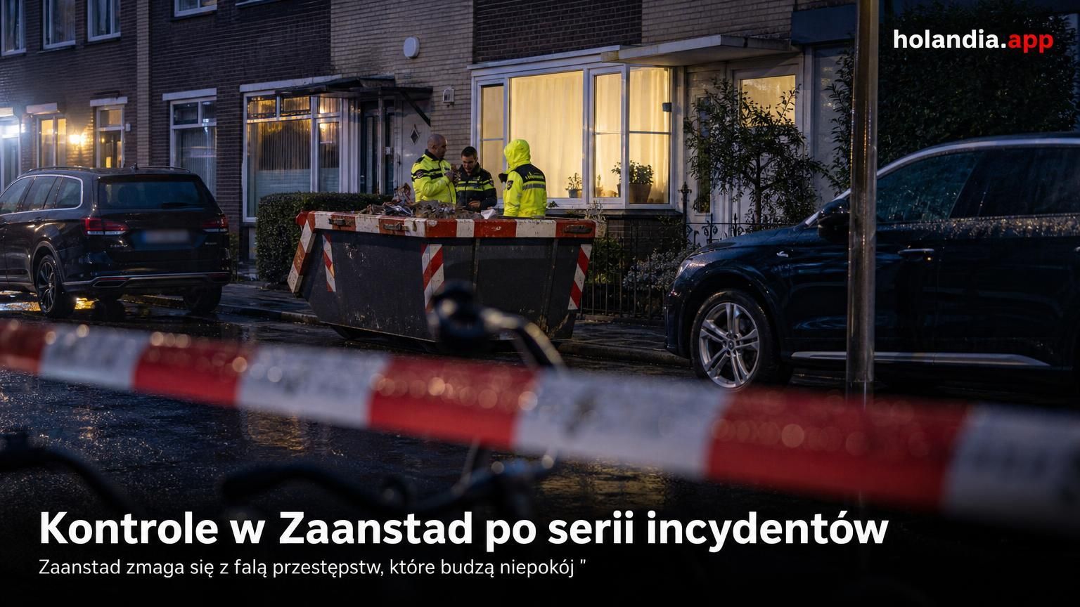 Bezpieczeństwo Zaanstad zagrożone przez serię incydentów