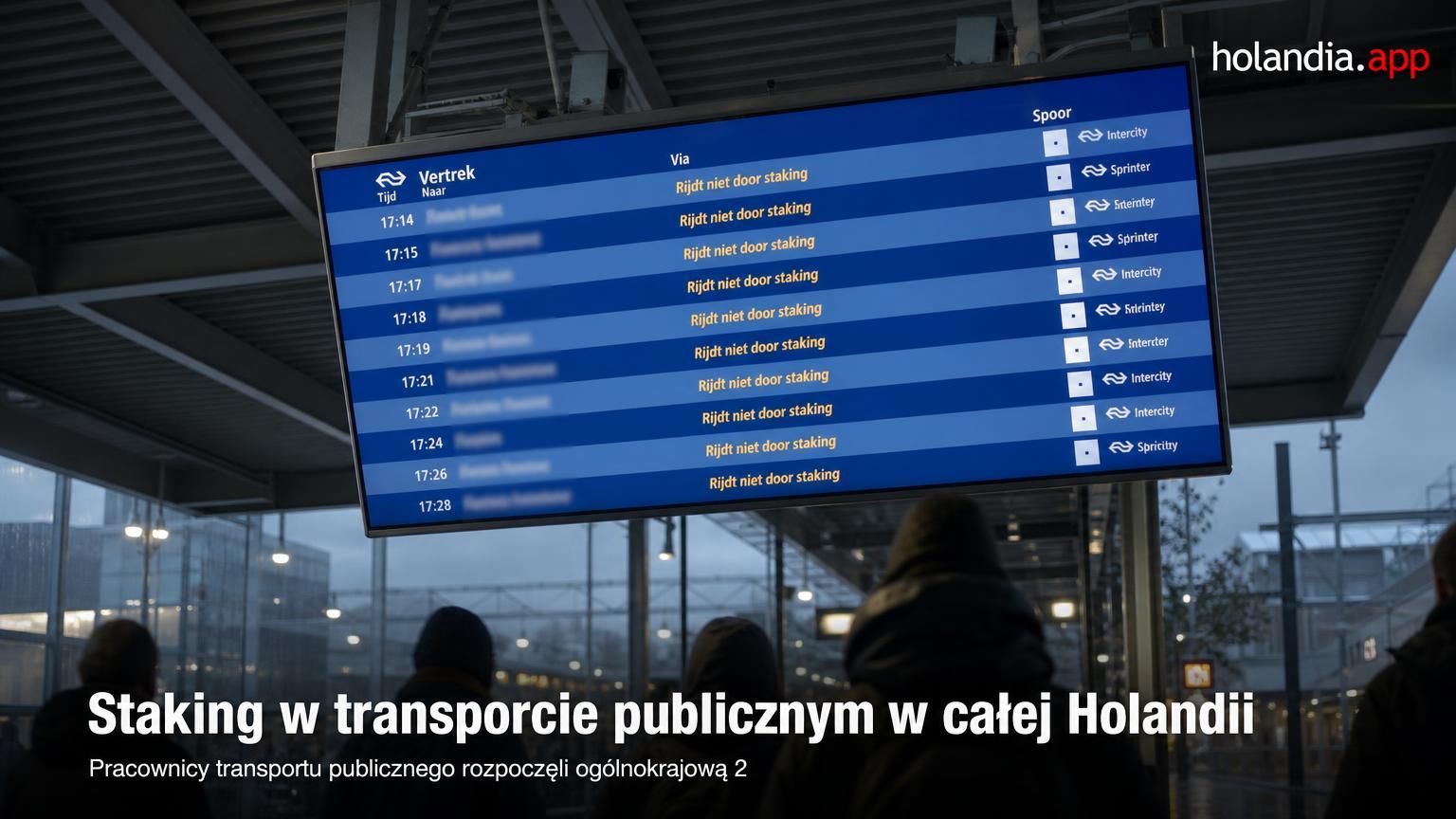 Staking w transporcie publicznym w całej Holandii