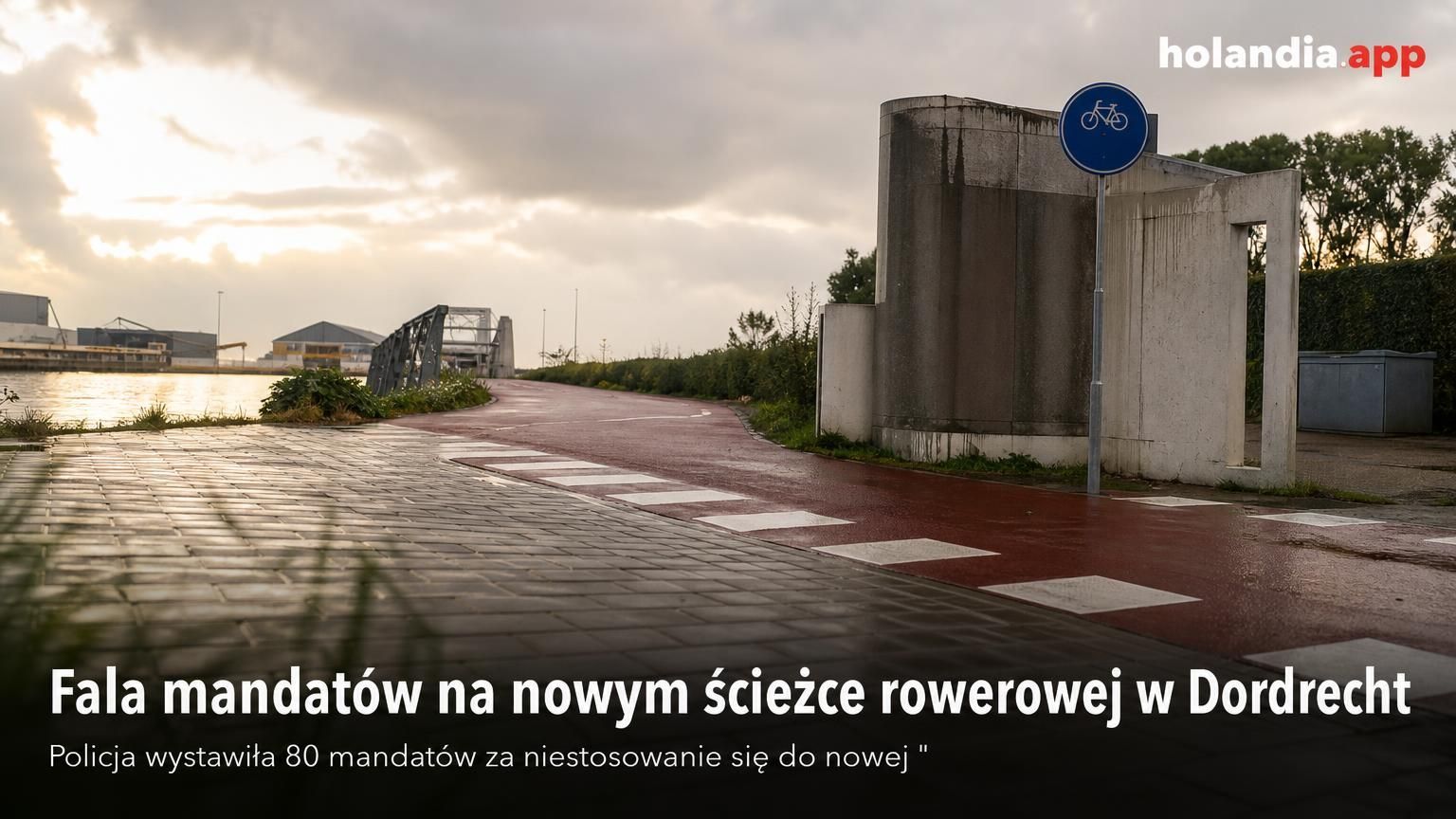 Fala mandatów na nowym ścieżce rowerowej w Dordrecht