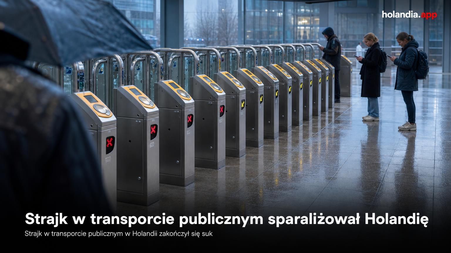 Strajk w transporcie publicznym sparaliżował Holandię
