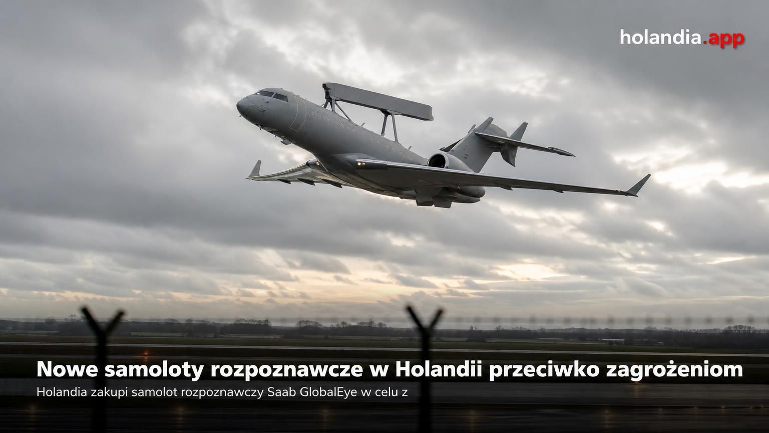 Nowe samoloty rozpoznawcze w Holandii przeciwko zagrożeniom