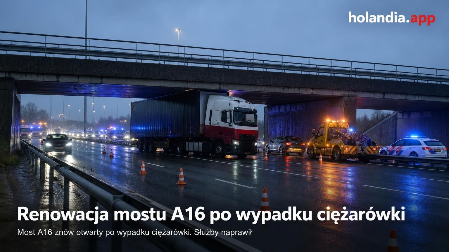 Renowacja mostu A16 po wypadku ciężarówki