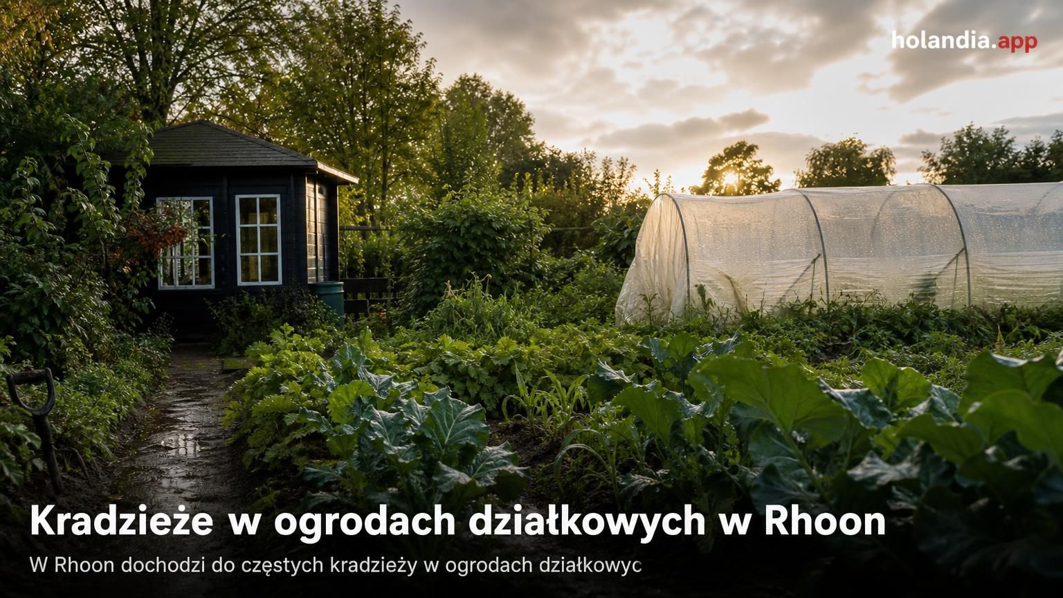 Kradzieże w ogrodach działkowych w Rhoon