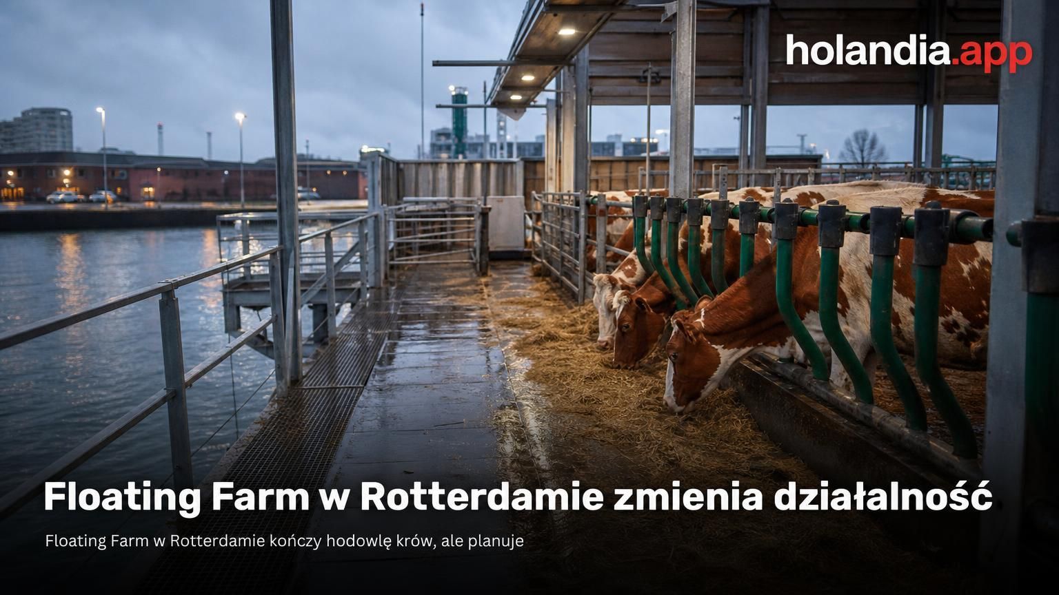 Floating Farm w Rotterdamie zmienia profil działalności