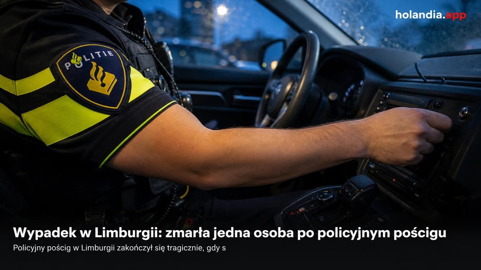 Wypadek w Limburgii: zmarła jedna osoba po policyjnym pościgu