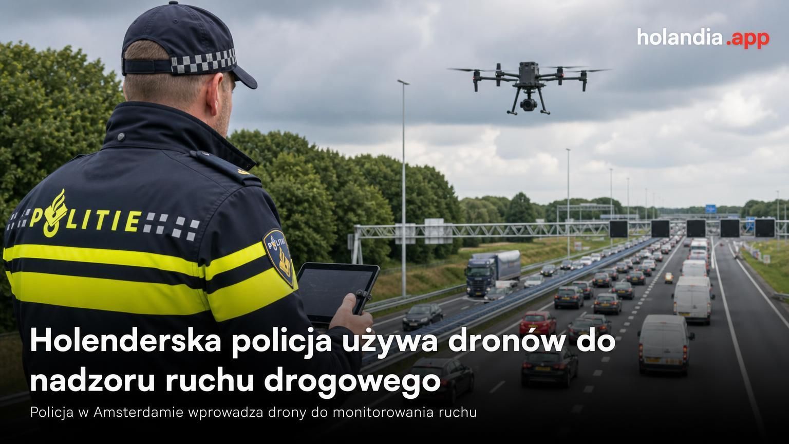 Holenderska policja używa dronów do nadzoru ruchu drogowego