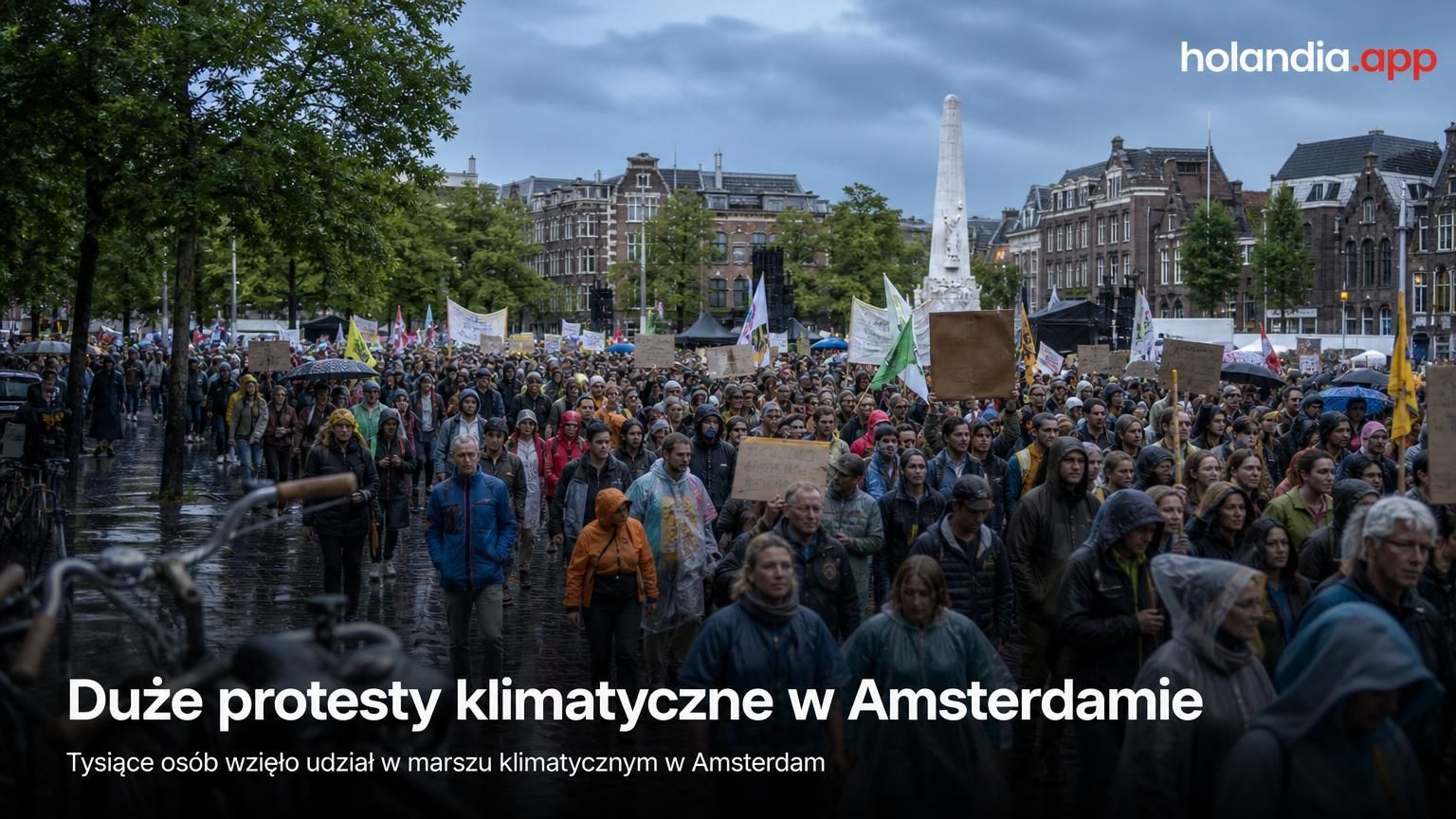Duże protesty klimatyczne w Amsterdamie