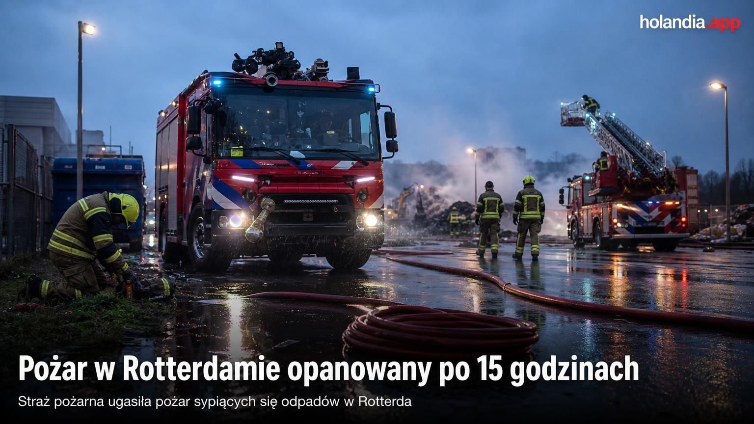 Pożar w Rotterdamie opanowany po 15 godzinach